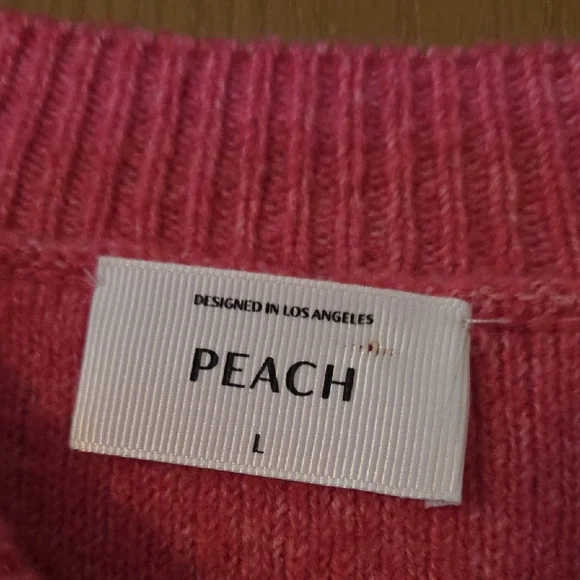Charming NWT Pink Cherry Sweater with Pearl Accents - Picture 2 of 5